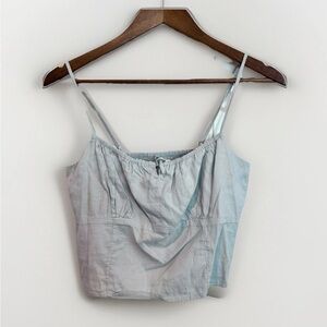 Abercrombie & Fitch NWT Women's Sz M Light Blue Baby Doll Cropped Camisole Tank
